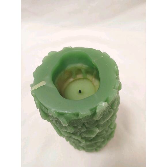 1970 Clover Candle Irish Mid Century Green Carved St. Patrick 6" Tall Chunky VNT - Picture 4 of 10